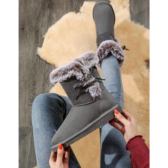 HStylish Women's Classic Mid-Calf Warm Boots Size 6 - Picture 6 of 12